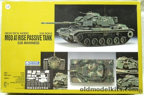 Gunze Sangyo 1/35 M60 A1 Rise Passive Tank US Marines High Tech Issue - (M60A1), G715-8500 plastic model kit